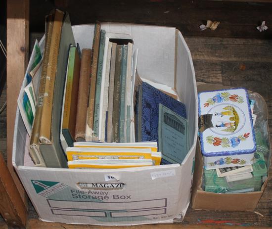 Box of mixed portcards, magazines & ephemera